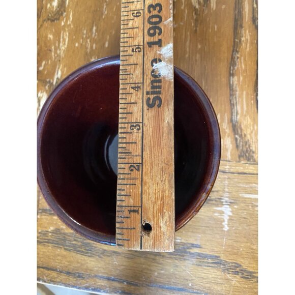 Vintage Marcrest 5" Daisy Dot Oven Proof Stoneware Mixing Serving Bowl Brown - Picture 6 of 6